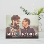 Premium - Bold Modern Text MULTI Photo FUN Save The Date (Staand voorkant)