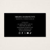 Premium  Botanische Elegantie Designer Visitekaartje (Achterkant)