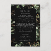 Premium Botanische Eucalyptus Elegant - zwart Informatiekaartje (Voorkant)