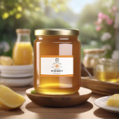 Premium Branding Design Honey Jar Voedselcontainer Etiket