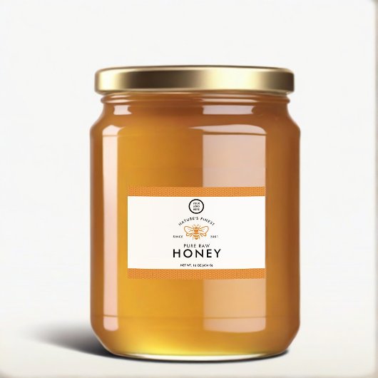 Premium Branding Design Honey Jar Voedselcontainer Etiket