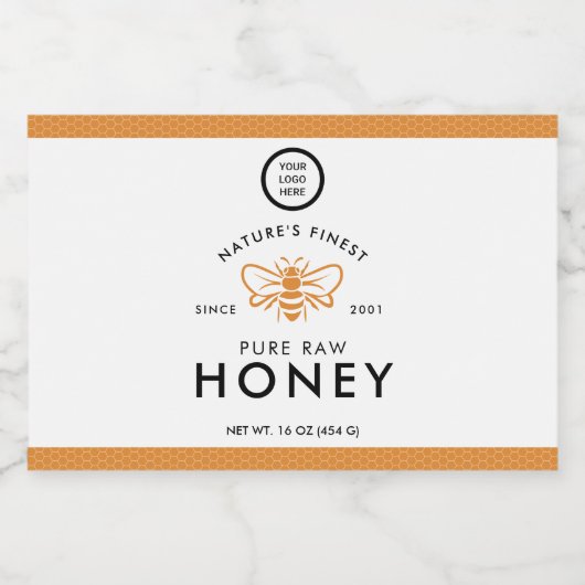 Premium Branding Design Honey Jar Voedselcontainer Etiket (Enkel label)
