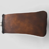 Premium Brown Leather Golf Head Hoesje – Stijlvol  Golfheadcover (Voorkant)