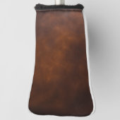 Premium Brown Leather Golf Head Hoesje – Stijlvol  Golfheadcover (Draai 90)