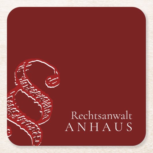 Premium Brown White Attorney Kartonnen Onderzetters (Voorkant)