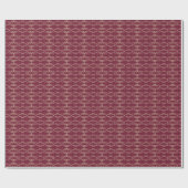 Premium Burgundy & Gold Pattern Luxury Gift Wrap Cadeaupapier (Vlak)