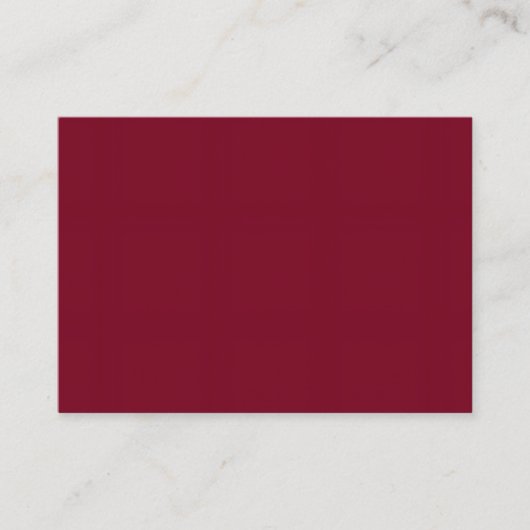 Premium Burnt Maroon 3.5 x 2.5 Card Format Visitekaartje (Voorkant)