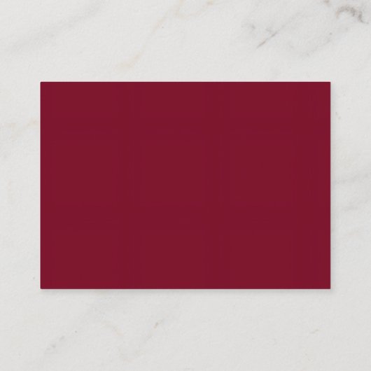 Premium Burnt Maroon 3.5 x 2.5 Card Format Visitekaartje (Achterkant)