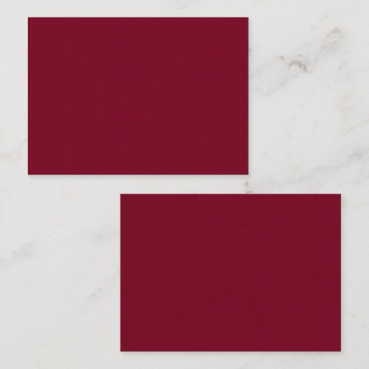 Premium Burnt Maroon 3.5 x 2.5 Card Format Visitekaartje (Voorkant / Achterkant)
