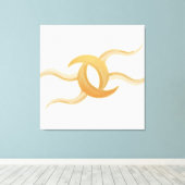 Premium Canvas ‘Intertwined Moons’ – Exclusive (Insitu (Houten vloer))