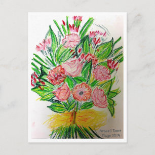 Premium canvas met glans Gerberas Briefkaart