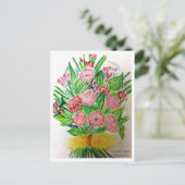 Premium canvas met glans omwikkeld Gerbera's Briefkaart (Staand voorkant)