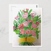 Premium canvas met glans omwikkeld Gerbera's Briefkaart (Voorkant / Achterkant)