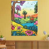 Premium Canvas met lijst 76x102cm Afdruk (Insitu (Woonkamer))