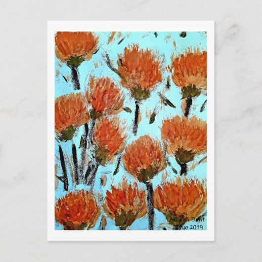 Premium Canvas met spandraad (Glans) Dianthus Briefkaart (Voorkant)