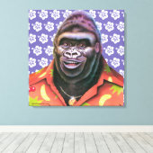 Premium canvas muurkunst ijdele gorilla (Insitu (Houten vloer))