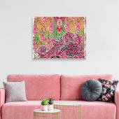 Premium Canvas | Omwikkeld | Modern | Levendig Kun Afdruk (Insitu (Woonkamer))