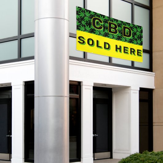 Premium CBD-olie te koop advertentie Spandoek (Buitenkant Gebouw)