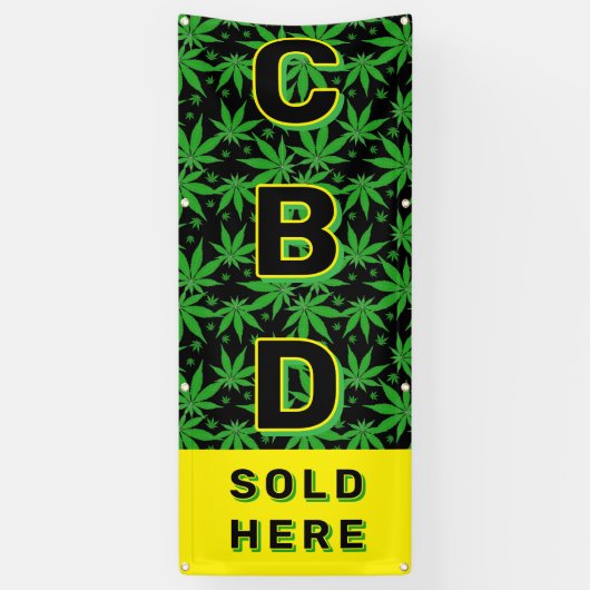 Premium CBD-olie te koop advertentie Spandoek (Verticaal)