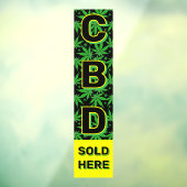 Premium CBD Olie Verkocht Hier Advertentie Raamsticker (Vel 3)