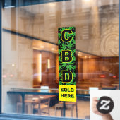 Premium CBD Olie Verkocht Hier Advertentie Raamsticker (Cafe Raam)