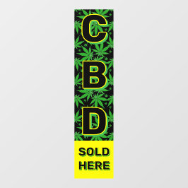 Premium CBD Olie Verkocht Hier Advertentie Raamsticker
