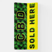 Premium CBD Olie Verkocht Hier Advertentie Spandoek (Verticaal)