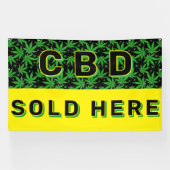Premium CBD Olie Verkocht Hier Advertentie Spandoek (Horizontaal)