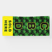Premium CBD Olie Verkocht Hier Advertentie Spandoek (Horizontaal)