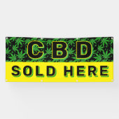 Premium CBD Olie Verkocht Hier Advertentie Spandoek (Horizontaal)