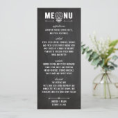 Premium Chalkboard suikerschedel menusje 4 x 9,25 Menu (Staand voorkant)