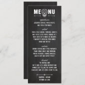 Premium Chalkboard suikerschedel menusje 4 x 9,25 Menu (Voorkant / Achterkant)