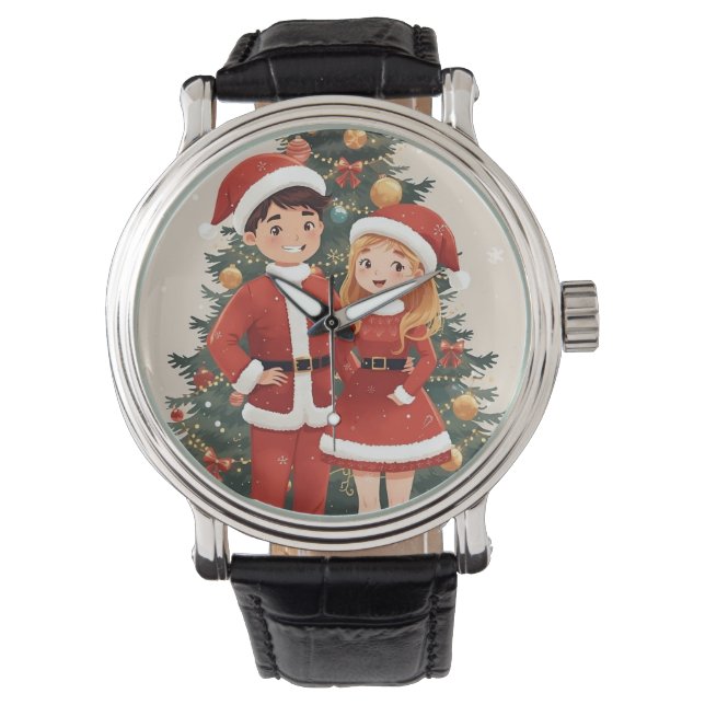 Premium christmas proposal romantic anniversary horloge (Voorkant)