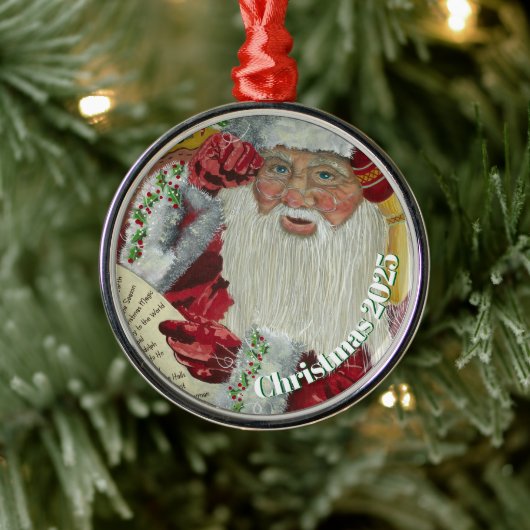 Premium Classic Santa Ornament - Twee keer control (Boom)