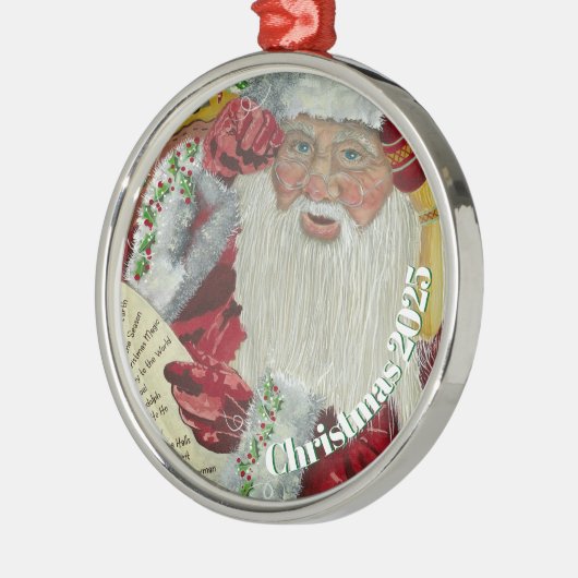 Premium Classic Santa Ornament - Twee keer control (Links)