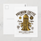 Premium - Coffee Barista Briefkaart (Voorkant / Achterkant)