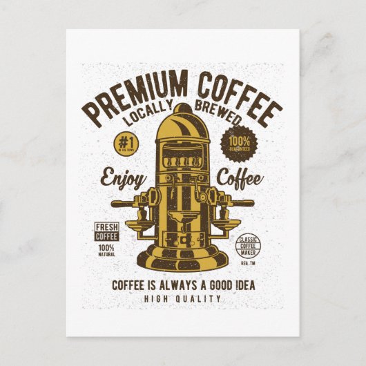 Premium - Coffee Barista Briefkaart (Voorkant)