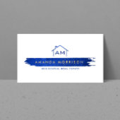 Premium Creative Realtor Home Paint Swash Blauw Visitekaartje