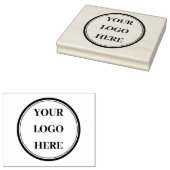 Premium Custom Business Logo Large Wood Rubber Sta Rubberstempel (Gestempeld)