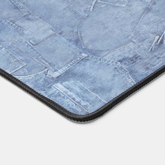 Premium Custom Light Blue Jean Denim Effect Bureaumat (Hoek)