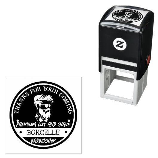 Premium Cut & Shave | kapperszaak op maat Zelfinktende Stempel (In situ)