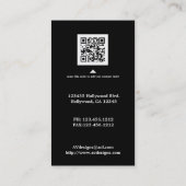 Premium - Damask Black en Gold Visitekaartje (Achterkant)