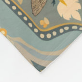 Premium Decoratieve Bloemmozaïek Fleece Deken (Hoek)