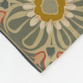 Premium Decoratieve Bloemmozaïek Fleece Deken (Hoek)