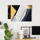 Premium Diagonal Geometry Poster (Thuiskantoor)