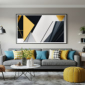 Premium diagonale geometrie canvas afdruk