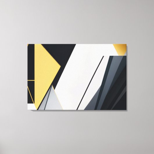 Premium diagonale geometrie canvas afdruk (Voorkant)