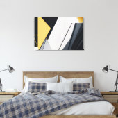 Premium diagonale geometrie canvas afdruk (Insitu (Slaapkamer))
