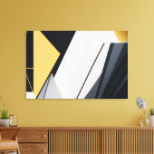 Premium diagonale geometrie canvas afdruk (Insitu (Woonkamer))