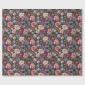 Premium Dichte Botanische Bloemstuk Cadeaupapier (Vlak)